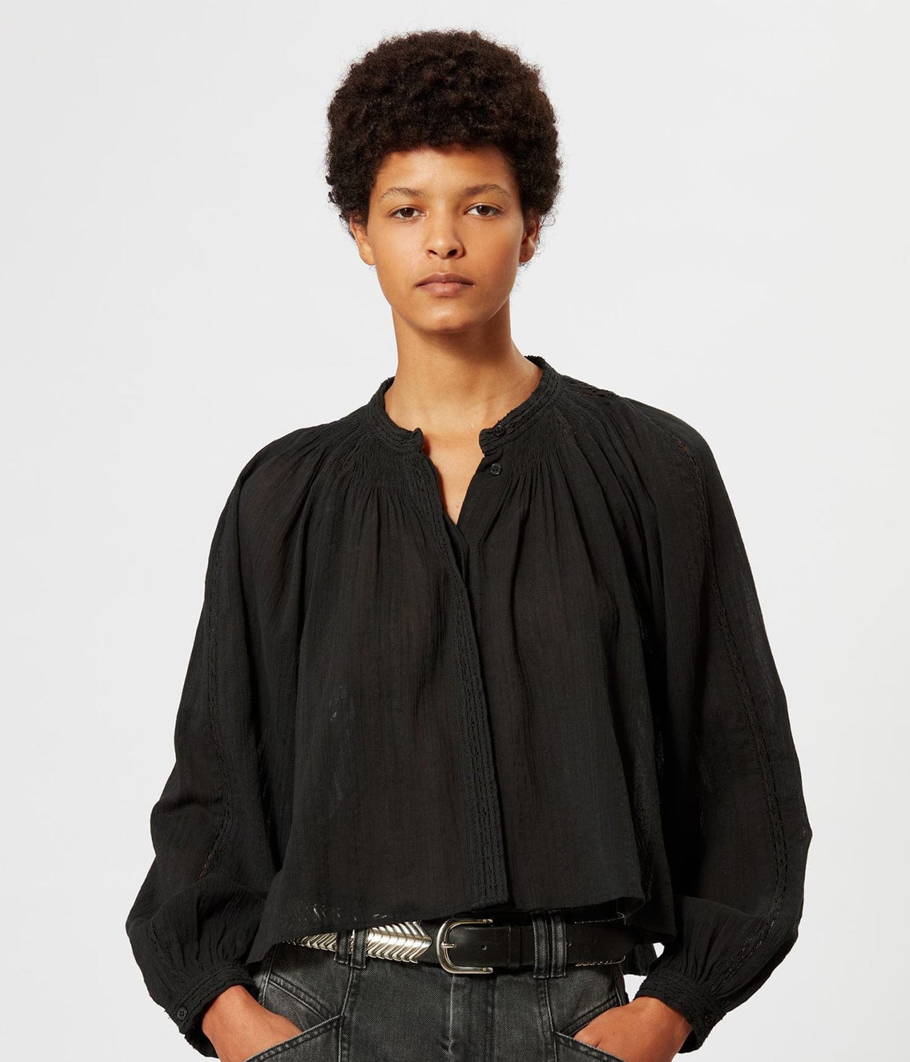 IMAYAE SHIRT- BLACK | ISABEL MARANT | ISABEL MARANT IMAYAE SHIRT- BLACK