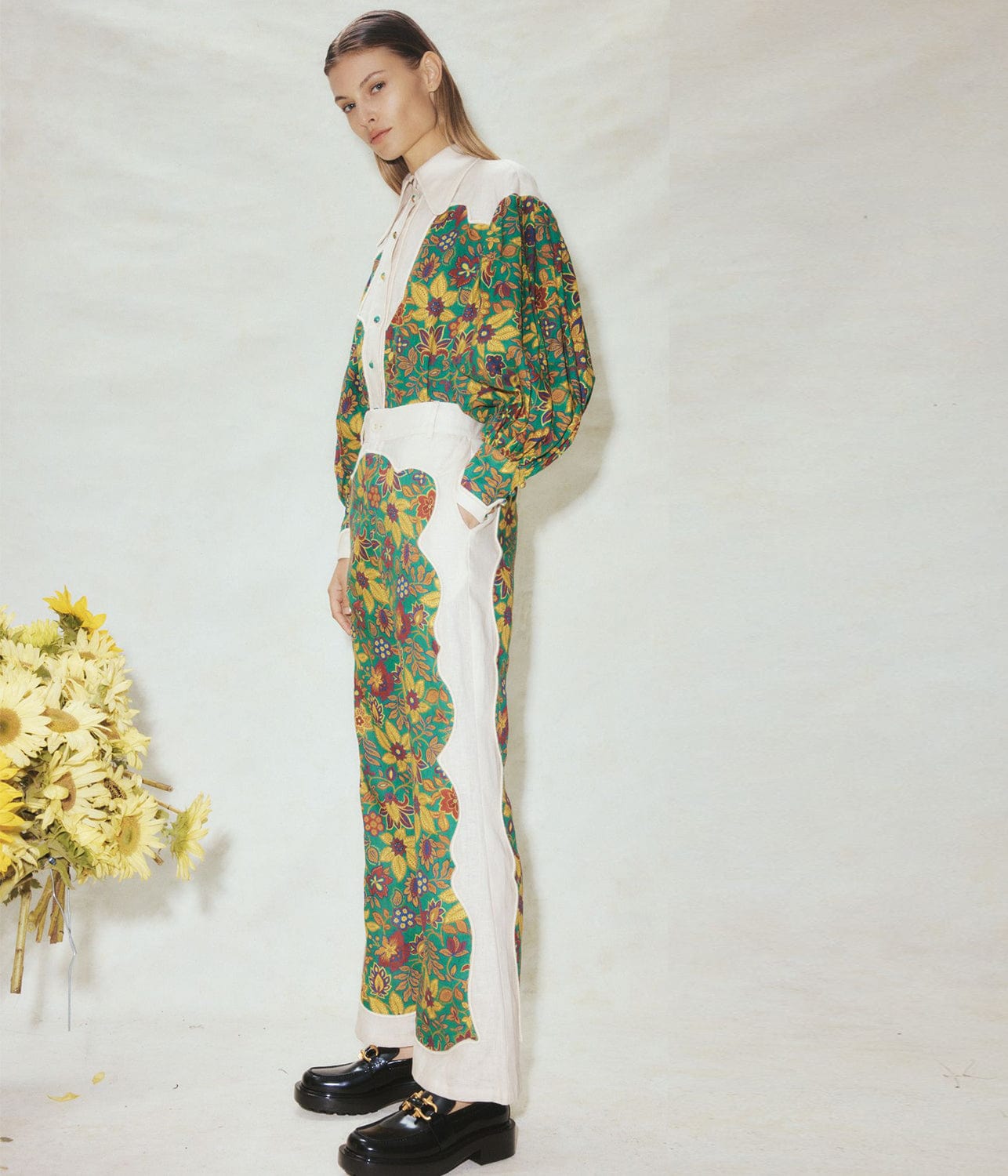 ISABELLA PANEL PANT- MULTI | ALEMAIS | ALEMAIS ISABELLA PANEL PANT- MULTI