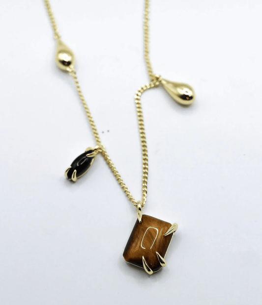 IT’S COMPLICATED GEMSTONE NECKLACE | BRASS F+H STUDIOS IT’S COMPLICATED GEMSTONE NECKLACE | BRASS