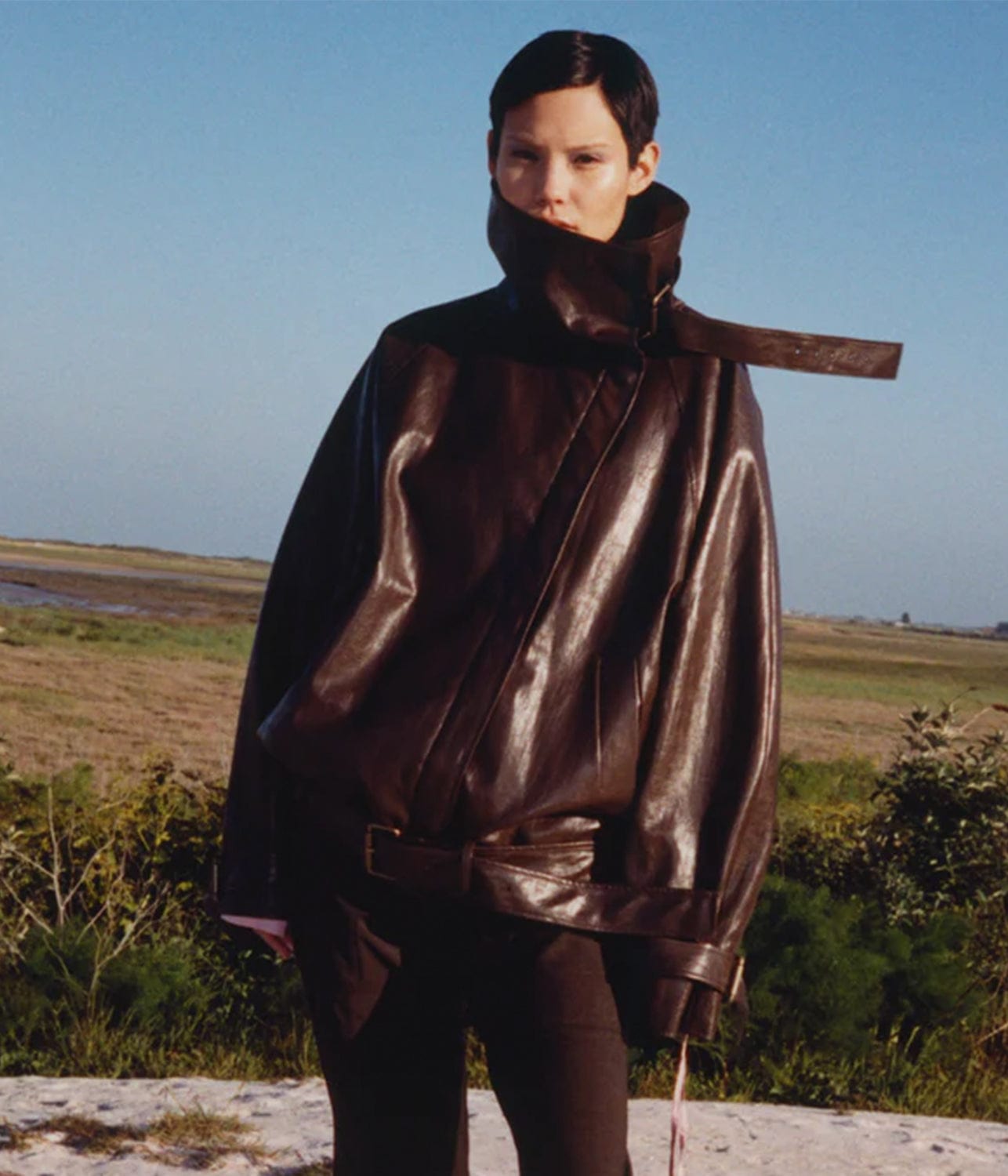 JUNO JACKET- DARK BROWN | REJINA PYO | REJINA PYO JUNO JACKET- DARK BROWN