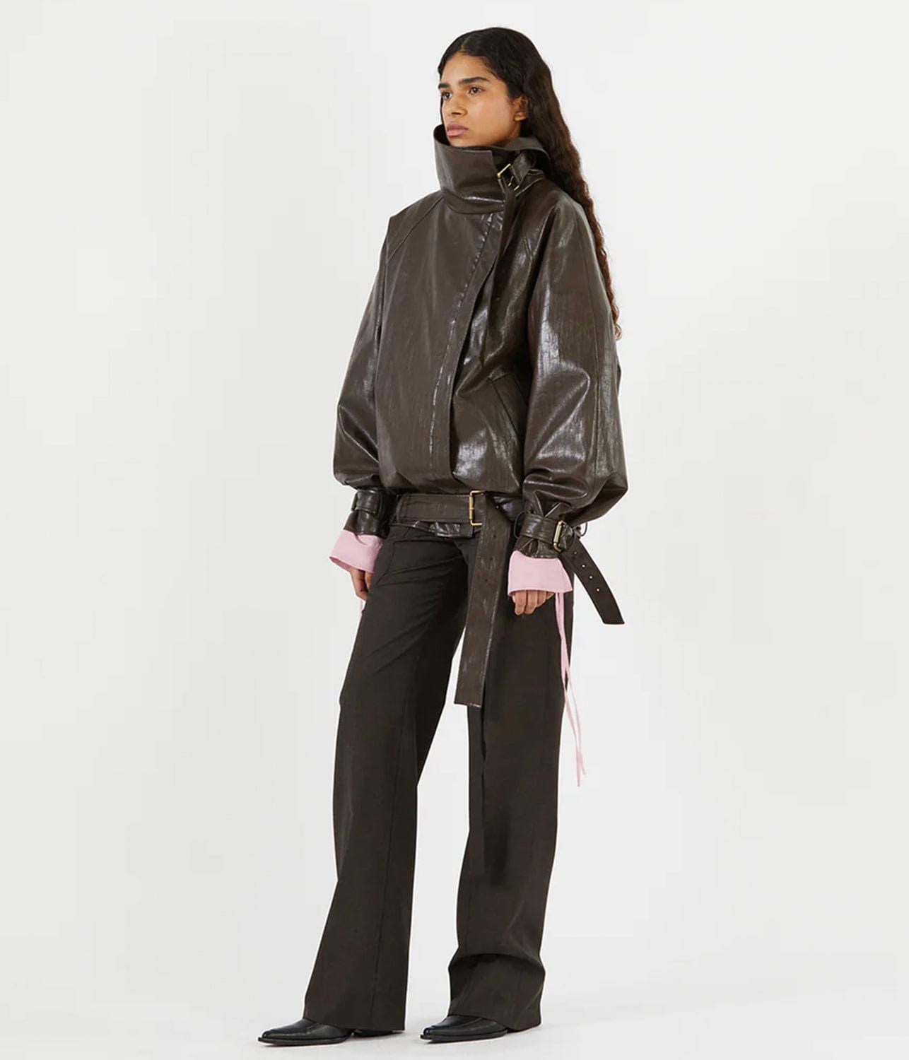 JUNO JACKET- DARK BROWN | REJINA PYO | REJINA PYO JUNO JACKET- DARK BROWN