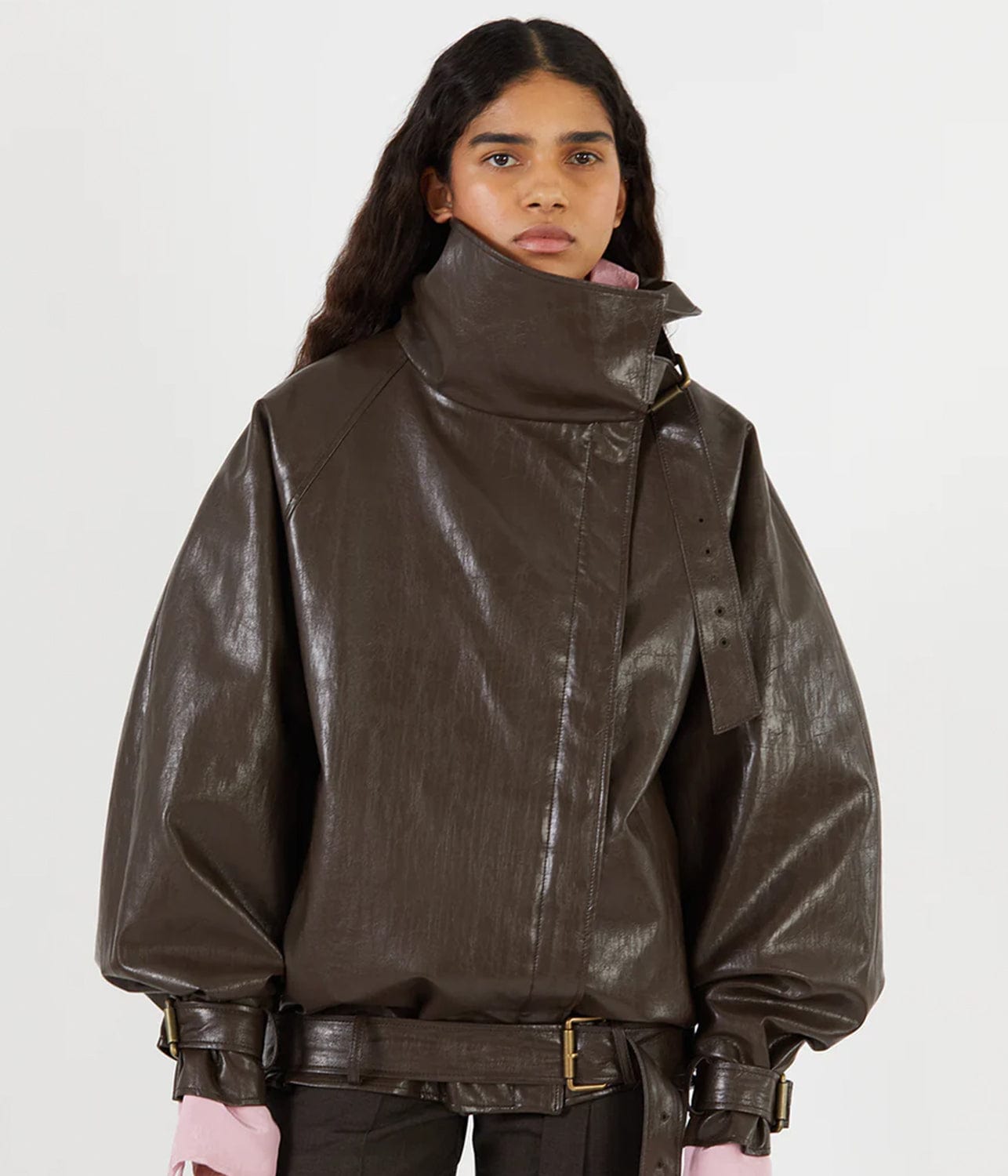 JUNO JACKET- DARK BROWN | REJINA PYO | REJINA PYO JUNO JACKET- DARK BROWN