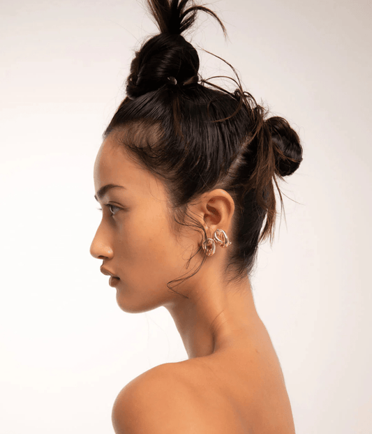 KNOT STATEMENT STUD EARRINGS | F + H STUDIOS F+H KNOT STATEMENT STUD EARRINGS