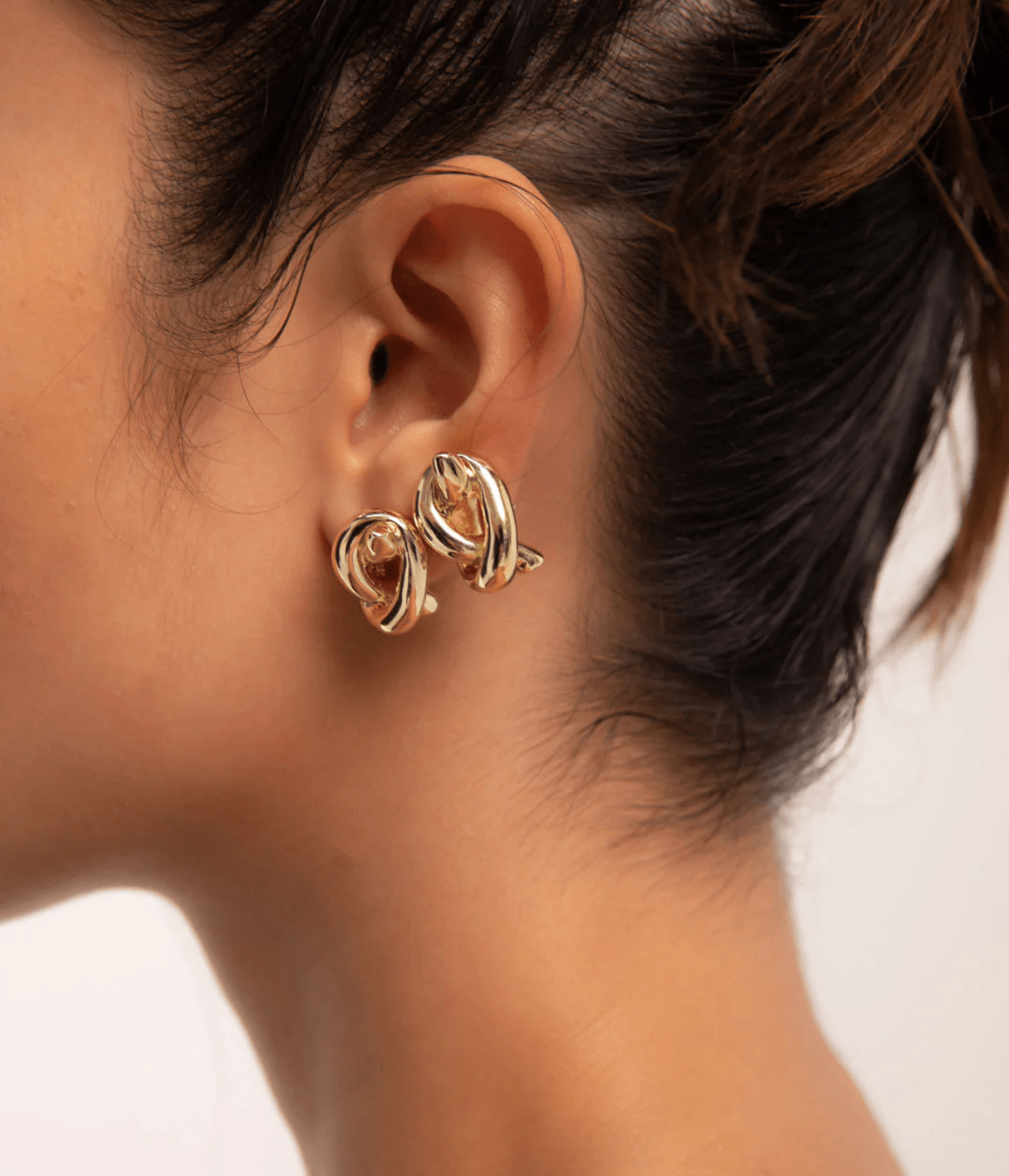 KNOT STATEMENT STUD EARRINGS | F + H STUDIOS F+H KNOT STATEMENT STUD EARRINGS
