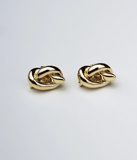 KNOT STATEMENT STUD EARRINGS | F + H STUDIOS F+H KNOT STATEMENT STUD EARRINGS