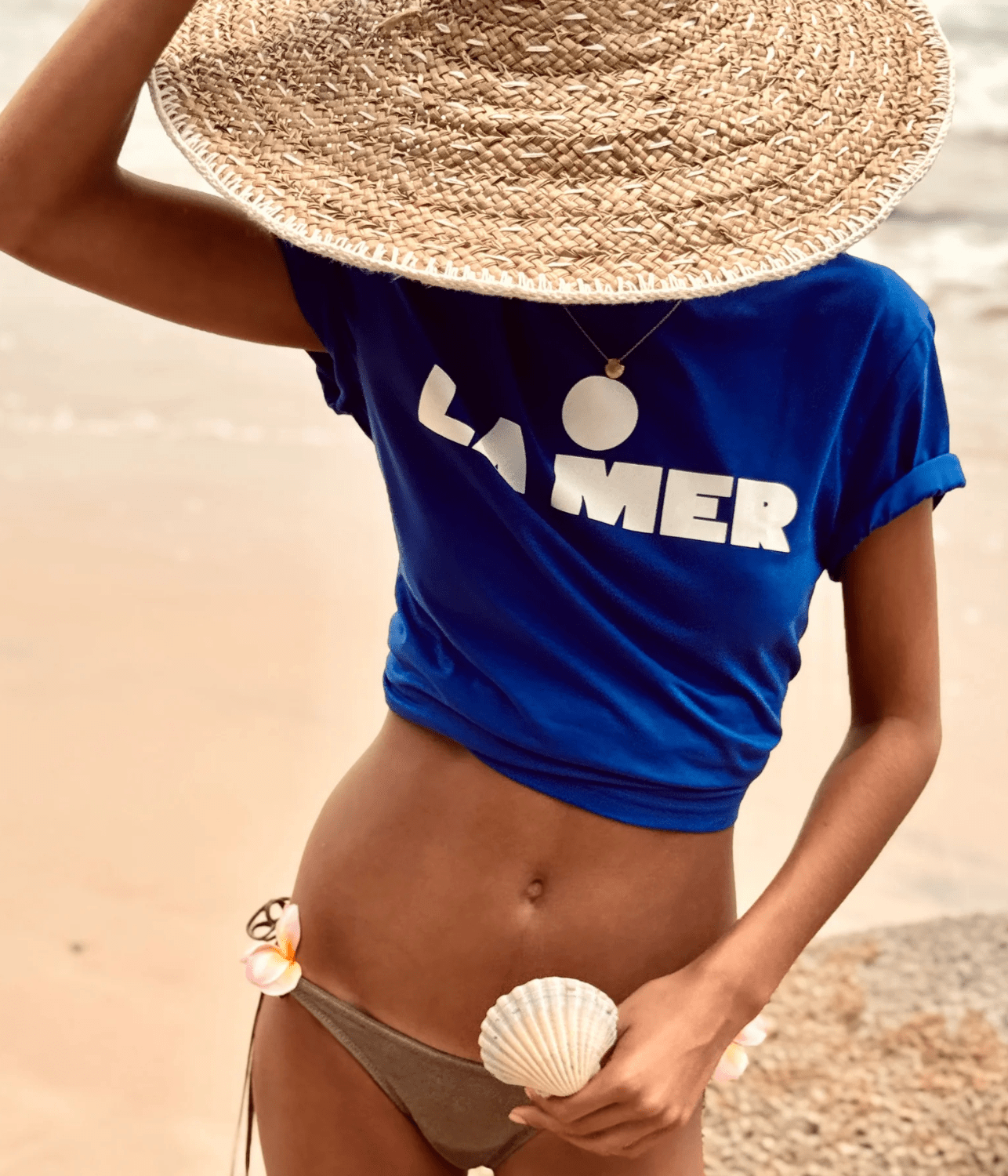 LA MER T-SHIRT | LITTLE PALMA | BLUE LITTLE PALMA LA MER T-SHIRT | BLUE