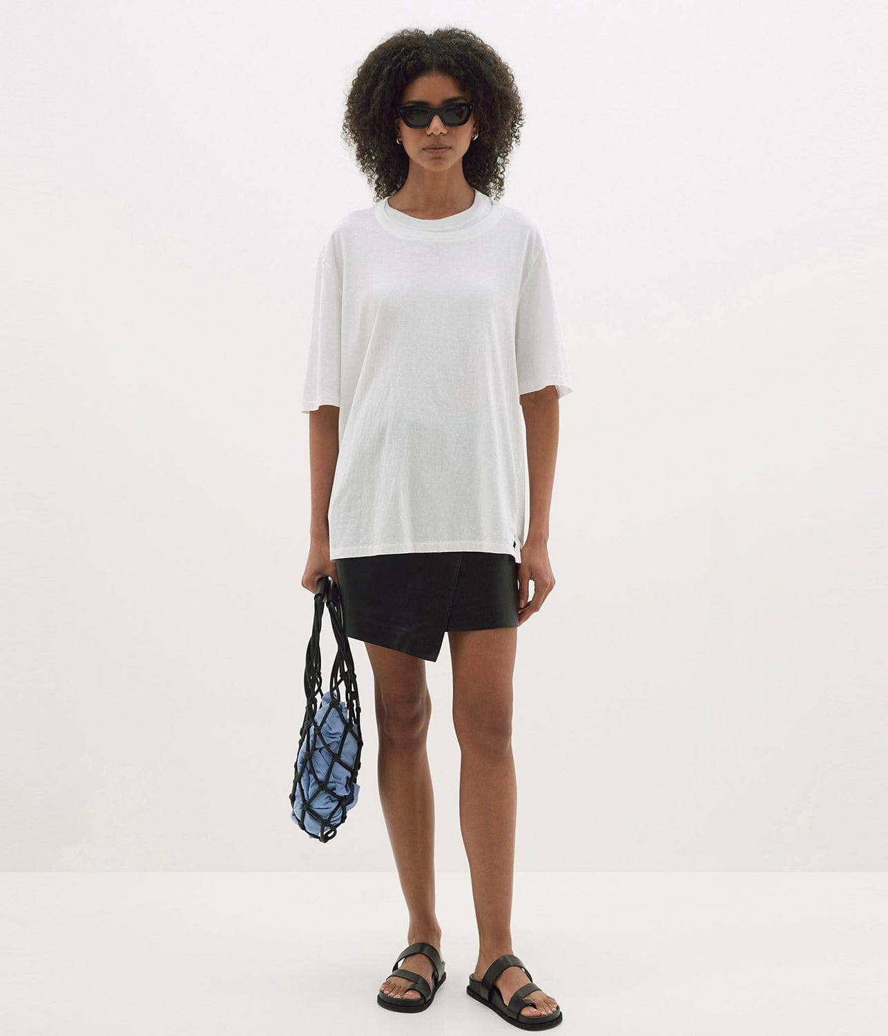 LAYERED BOYFRIEND TEE-WHITE | BASSIKE | Bassike LAYERED BOYFRIEND TEE-WHITE