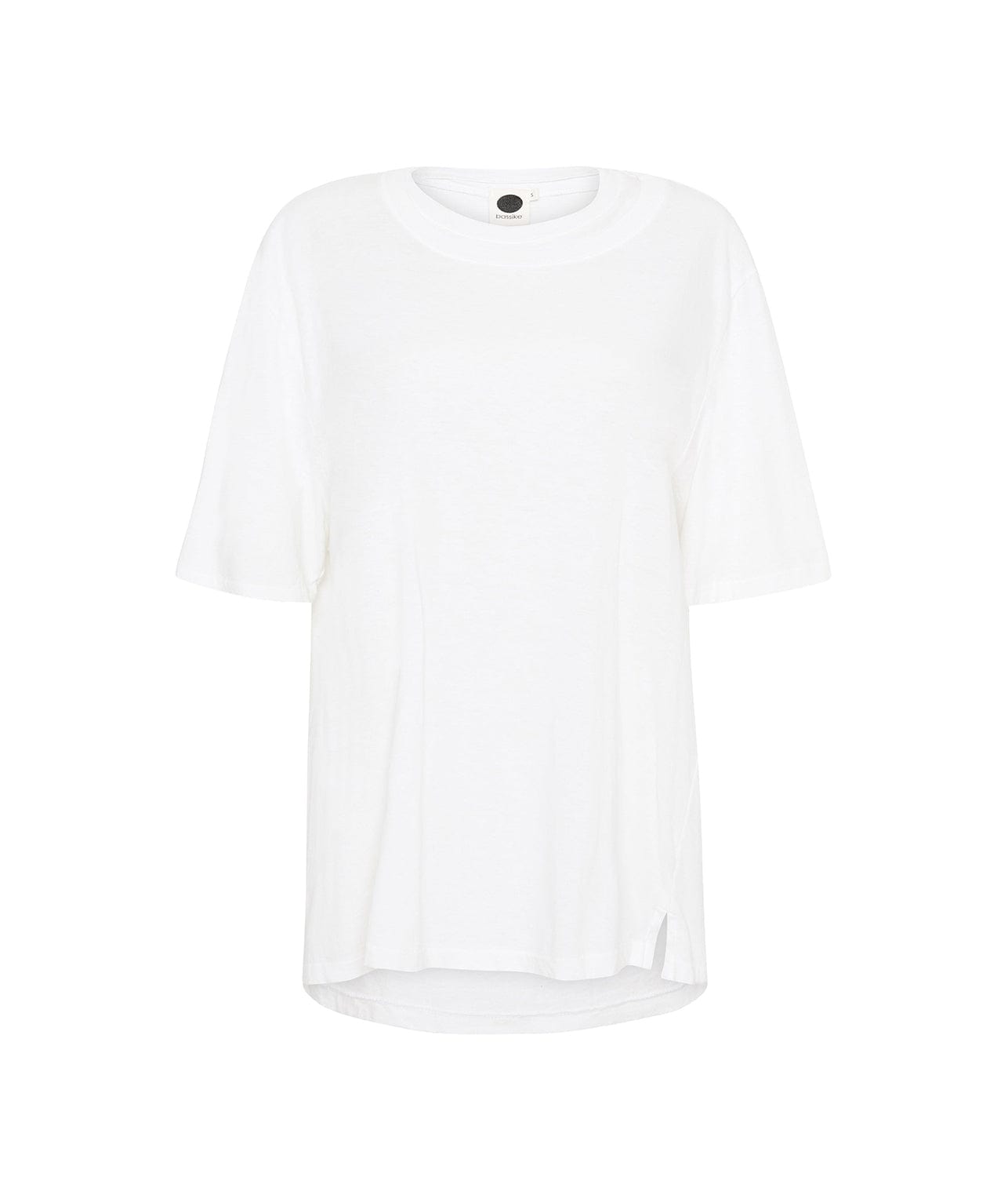 LAYERED BOYFRIEND TEE-WHITE | BASSIKE | Bassike LAYERED BOYFRIEND TEE-WHITE