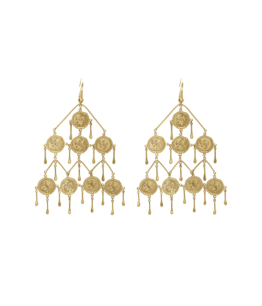 LE JARDIN COIN CHANDALIER EARRINGS | ALEMAIS FOR ARTISTS ONLY LE JARDIN COIN CHANDALIER EARRINGS