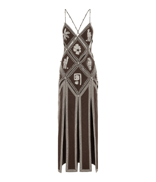 LEANDRA CORDED SLIP MIDI DRESS | ALEMAIS ALEMAIS LEANDRA CORDED SLIP MIDI DRESS