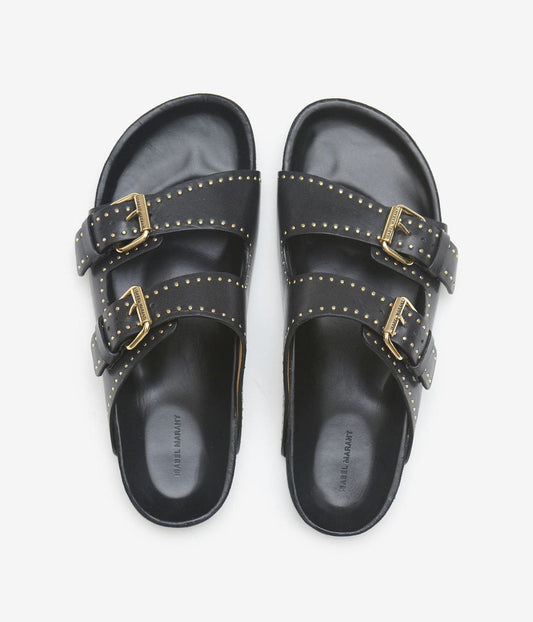 LENNYO SANDAL- BLACK | ISABEL MARANT |  ISABEL MARANT LENNYO SANDAL- BLACK