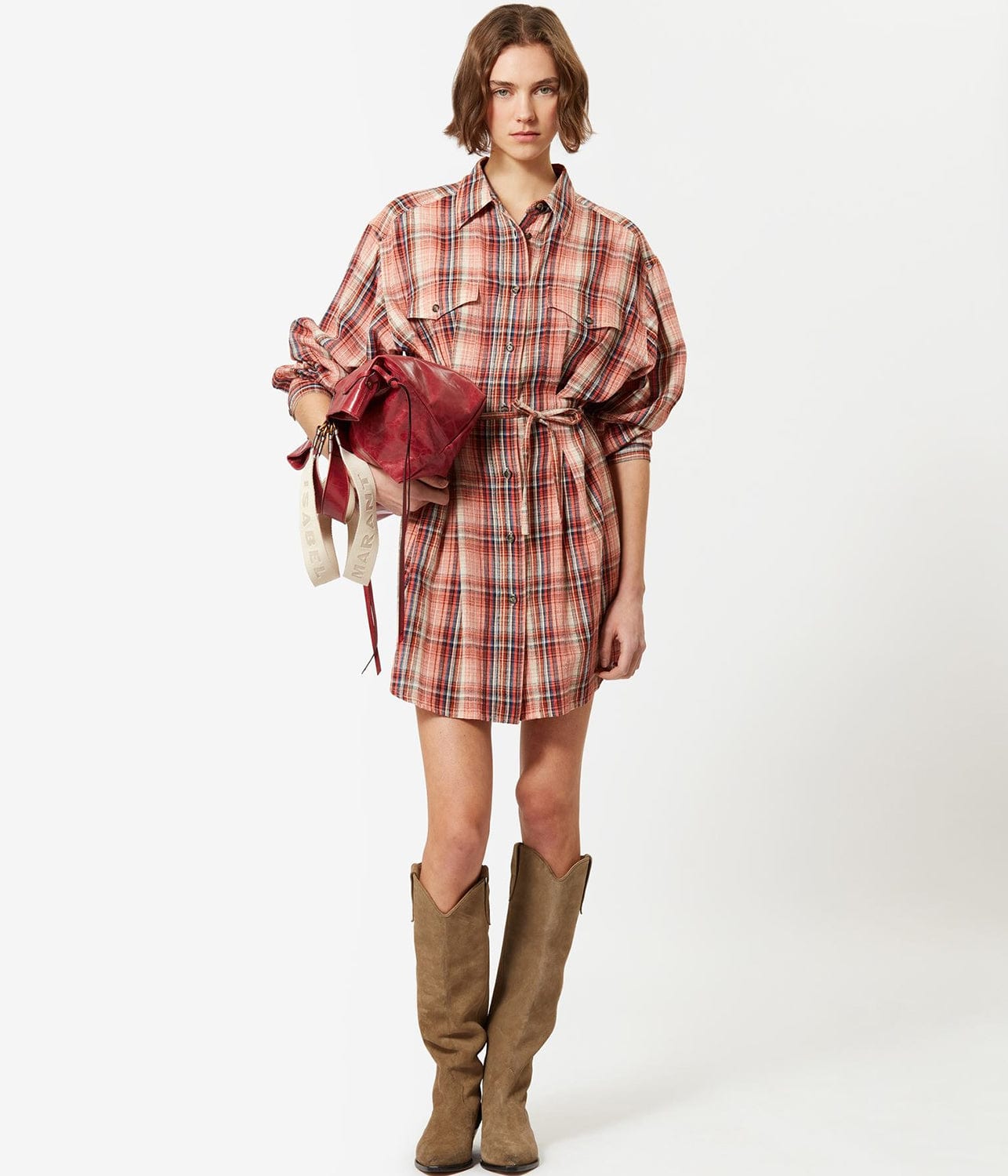 LILIANE DRESS- ORANGE | ISABEL MARANT | ISABEL MARANT LILIANE DRESS- ORANGE
