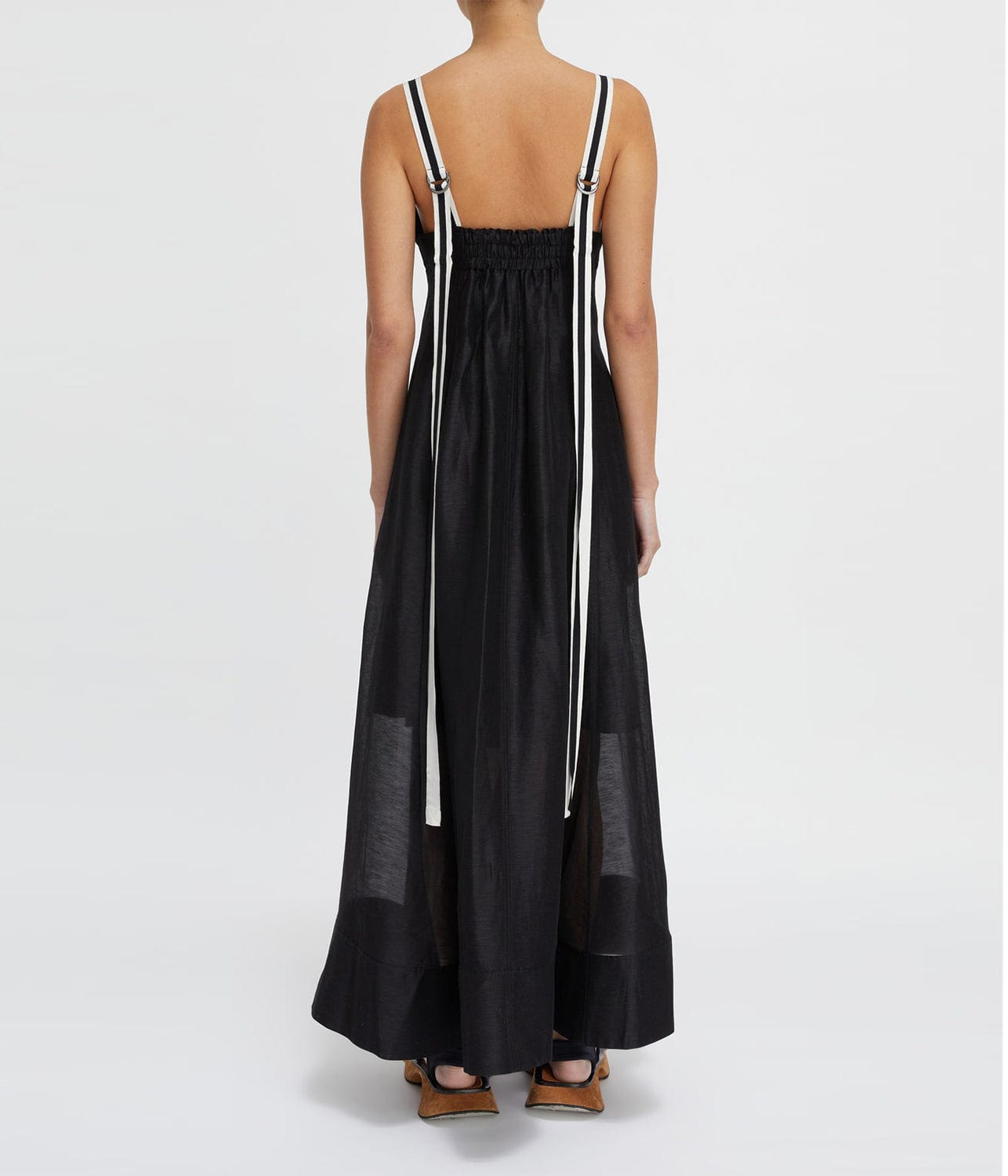 LILLIAN APRON DRESS- BLACK | LEE MATHEWS | LEE MATHEWS LILLIAN APRON DRESS- BLACK