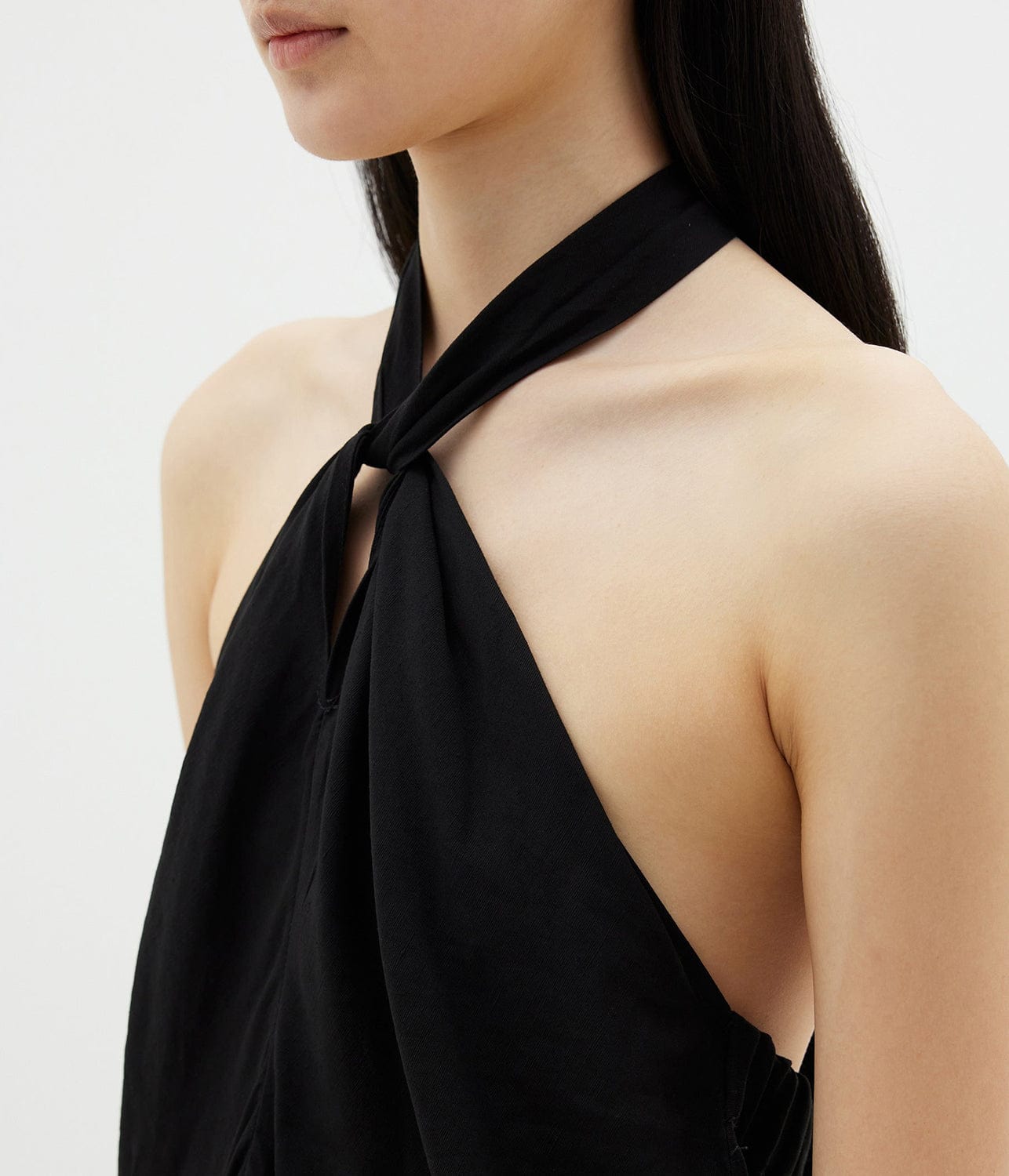LINEN SARONG TOP - BLACK | BASSIKE | BASSIKE LINEN SARONG TOP - BLACK