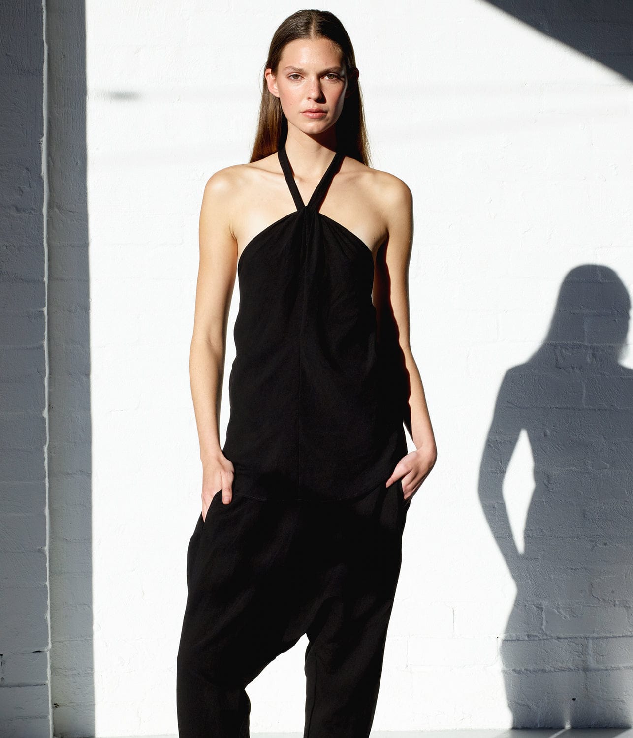 LINEN SARONG TOP - BLACK | BASSIKE | BASSIKE LINEN SARONG TOP - BLACK