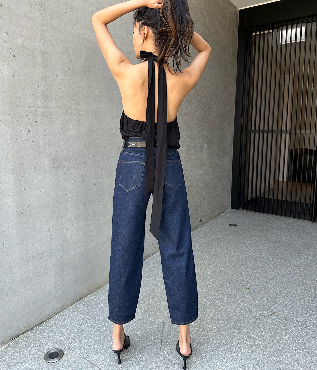 LINEN SARONG TOP - BLACK | BASSIKE | BASSIKE LINEN SARONG TOP - BLACK