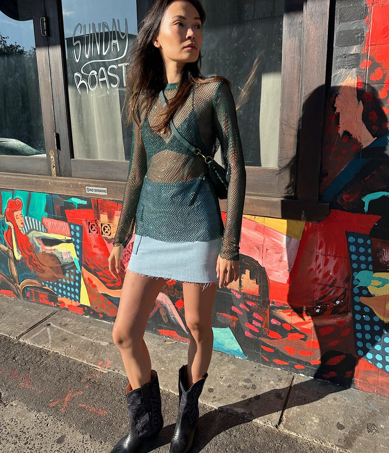 LIZZIE FISHNET TOP- GREEN | ANIM | ANIM LIZZE FISHNET TOP- GREEN