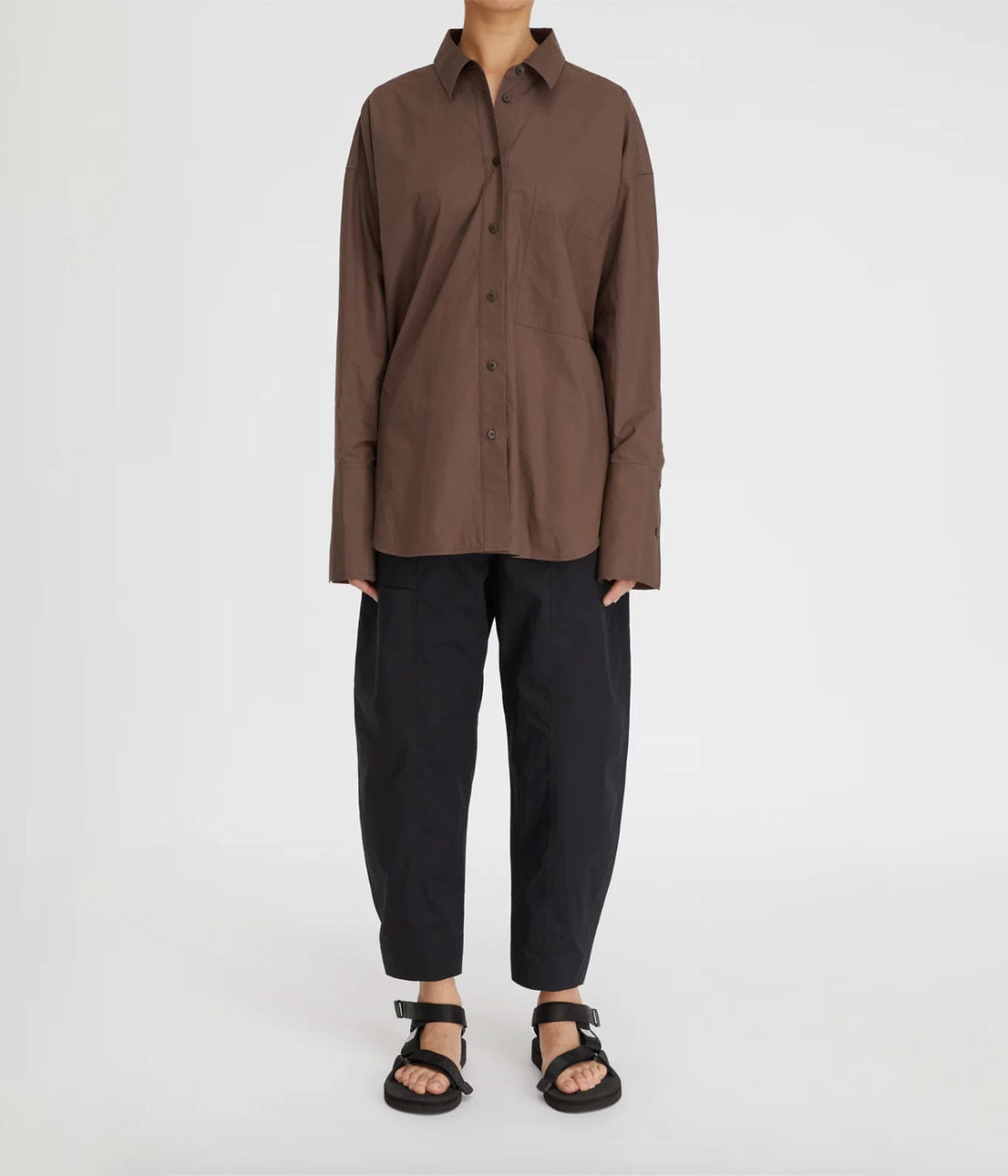 LM POPLIN LS SHIRT- CHOCOLATE | LEE MATHEWS LEE MATHEWS LM POPLIN LS SHIRT- CHOCOLATE