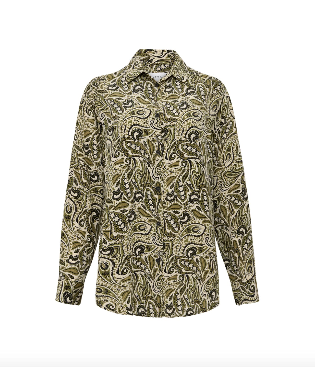 LONG SLEEVE SILK SHIRT- PAISLEY | MATTEAU | MATTEAU LONG SLEEVE SILK SHIRT- PAISLEY