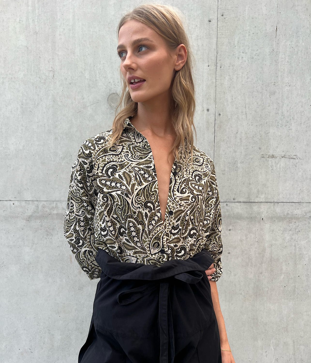 LONG SLEEVE SILK SHIRT- PAISLEY | MATTEAU | MATTEAU LONG SLEEVE SILK SHIRT- PAISLEY