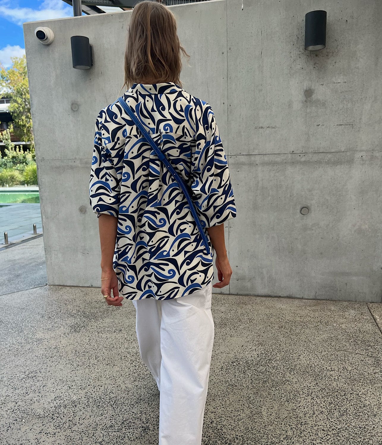 LONG SLEEVE SILK SHIRT- PESCARO | MATTEAU | MATTEAU LONG SLEEVE SILK SHIRT- PESCARO