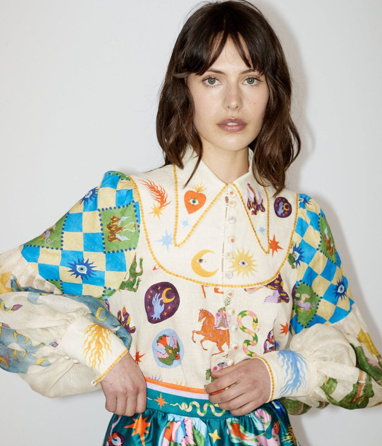LOU BALLOON SLEEVE SHIRT | ALEMAIS | ALEMAIS LOU BALLOON SLEEVE SHIRT