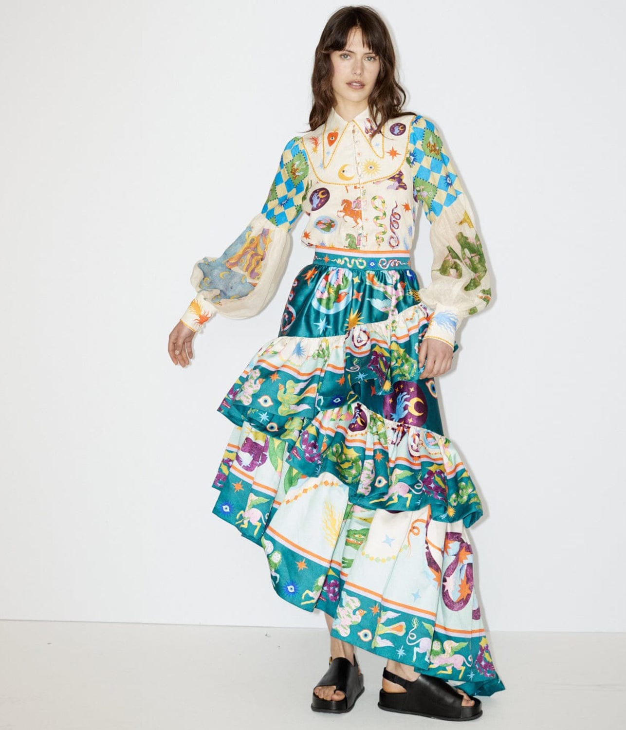 LOU BALLOON SLEEVE SHIRT | ALEMAIS | ALEMAIS LOU BALLOON SLEEVE SHIRT