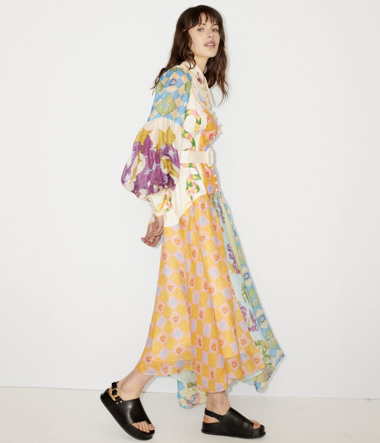 LOU BALLOON SLEEVE SHIRT DRESS | ALEMAIS | ALEMAIS LOU BALLOON SLEEVE SHIRT DRESS