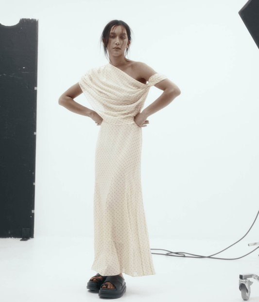 LUCILLE DRESS | HARRIS TAPPER | CREAM POKA HARRIS TAPPER LUCILLE DRESS