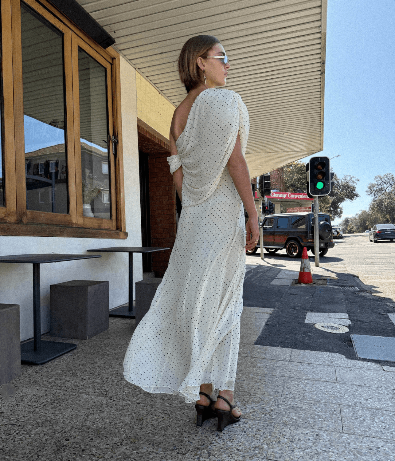 LUCILLE DRESS | HARRIS TAPPER | CREAM POKA HARRIS TAPPER LUCILLE DRESS