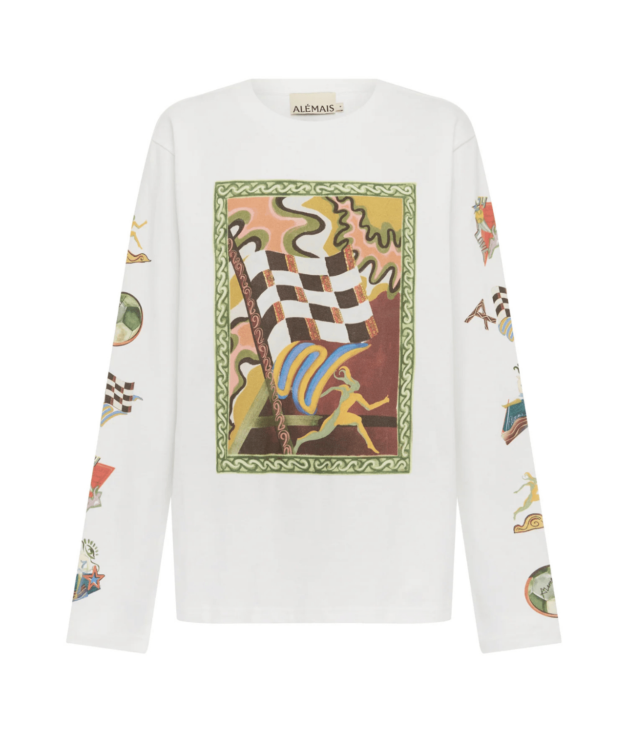 LUCKY PACE PATCH LONG SLEEVE TEE | ALEMAIS ALEMAIS LUCKY PACE PATCH LONG SLEEVE TEE