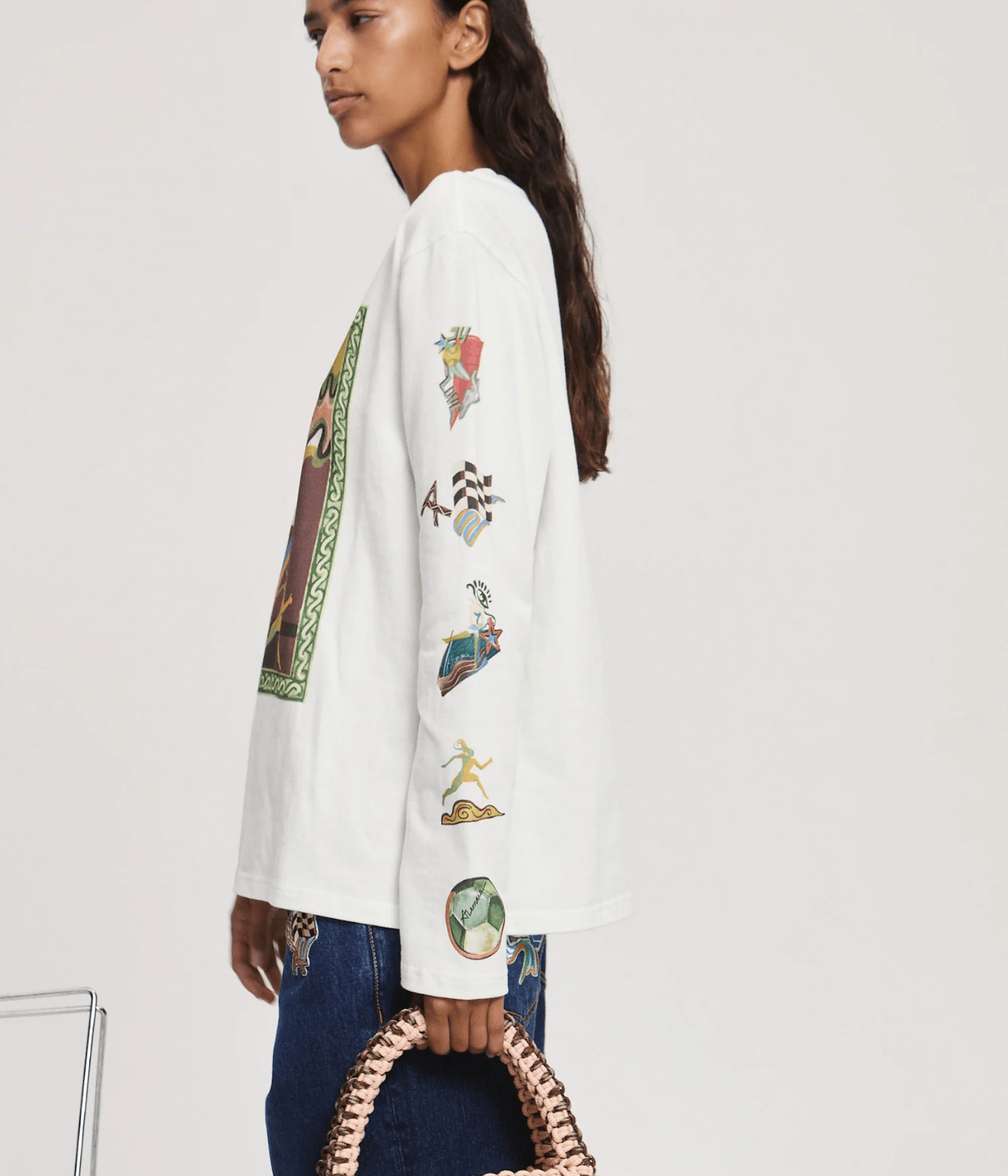 LUCKY PACE PATCH LONG SLEEVE TEE | ALEMAIS ALEMAIS LUCKY PACE PATCH LONG SLEEVE TEE