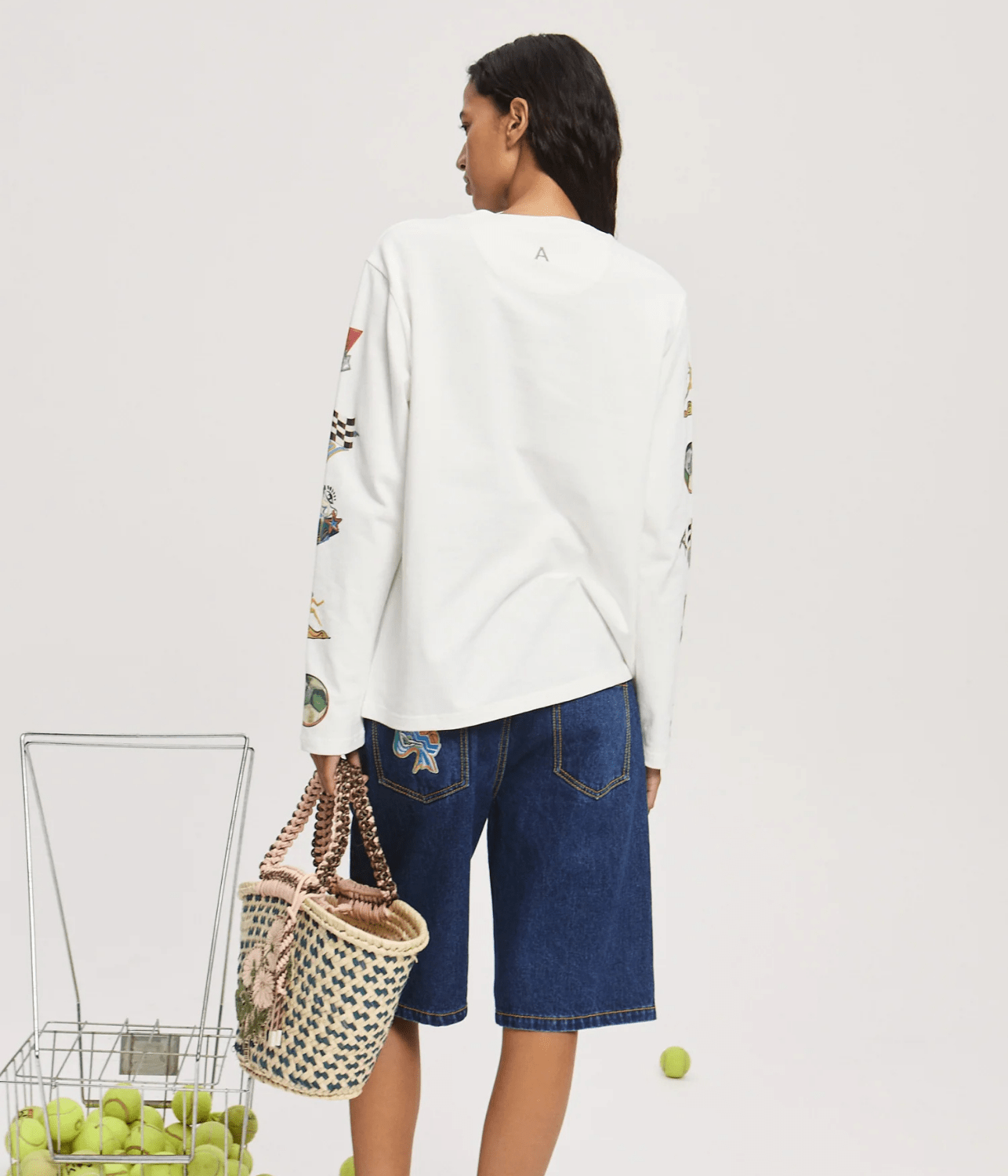 LUCKY PACE PATCH LONG SLEEVE TEE | ALEMAIS ALEMAIS LUCKY PACE PATCH LONG SLEEVE TEE