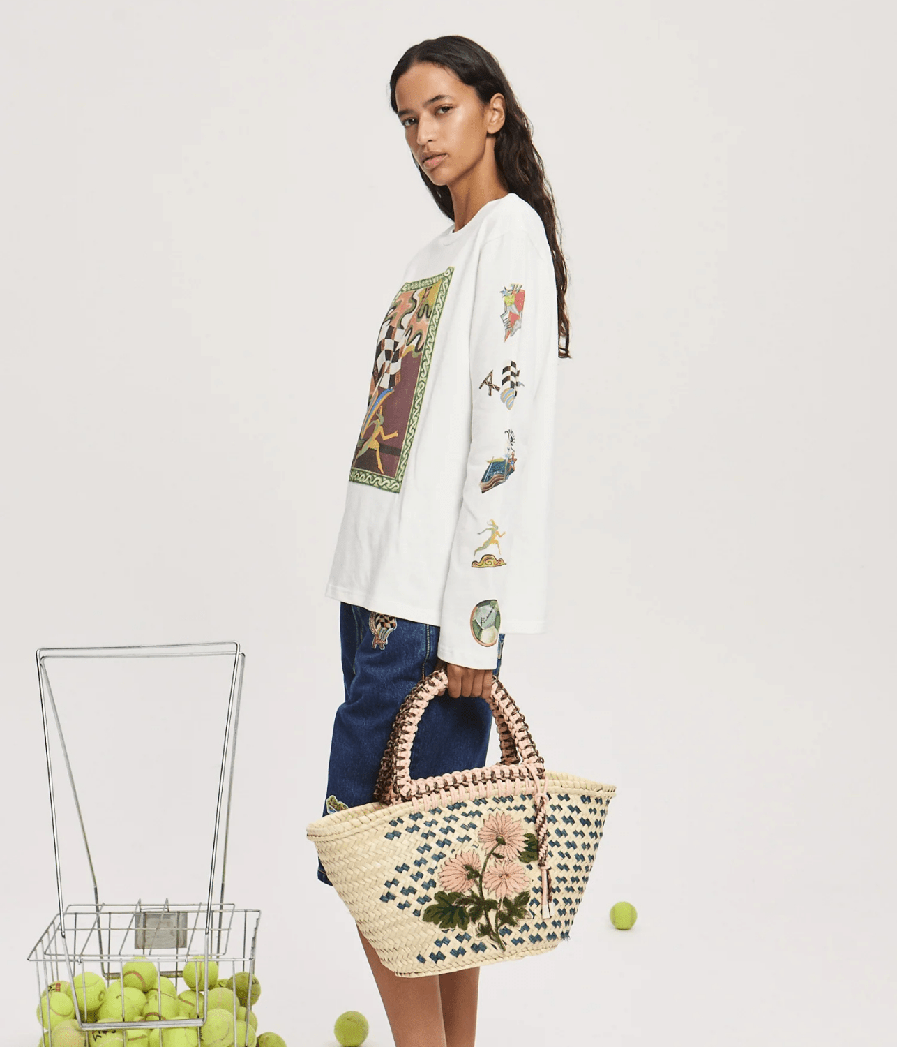 LUCKY PACE PATCH LONG SLEEVE TEE | ALEMAIS ALEMAIS LUCKY PACE PATCH LONG SLEEVE TEE