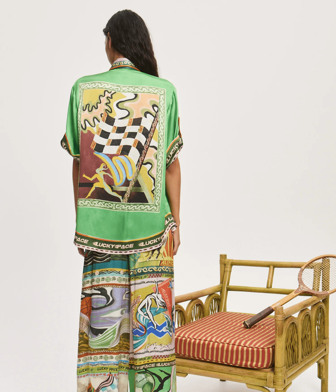 LUCKY PACE SILK SHIRT | ALEMAIS ALEMAIS LUCKY PACE SILK SHIRT