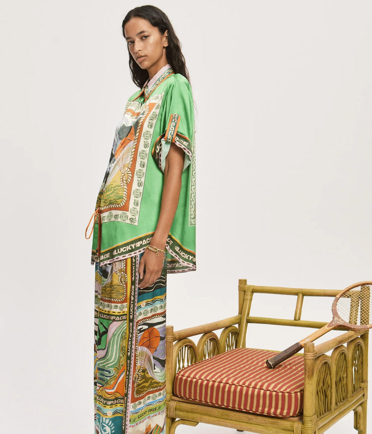 LUCKY PACE SILK SHIRT | ALEMAIS ALEMAIS LUCKY PACE SILK SHIRT