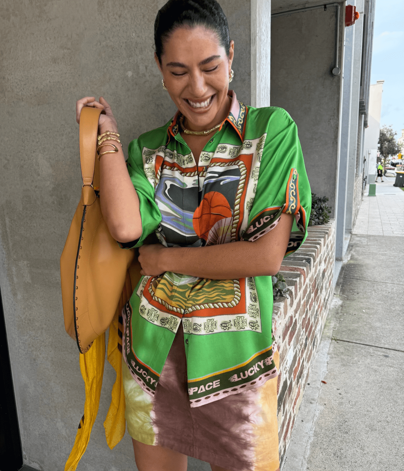 LUCKY PACE SILK SHIRT | ALEMAIS ALEMAIS LUCKY PACE SILK SHIRT