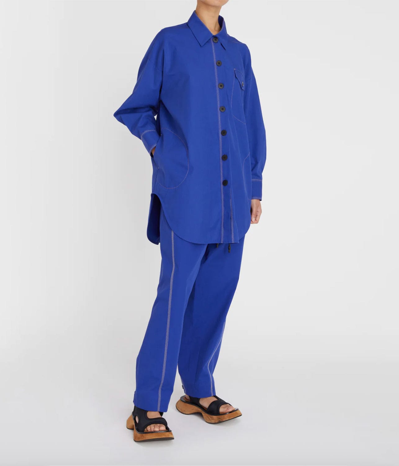 MADDY SHIRT JACKET- COLBALT | LEE MATHEWS | LEE MATHEWS MADDY SHIRT JACKET- COLBALT