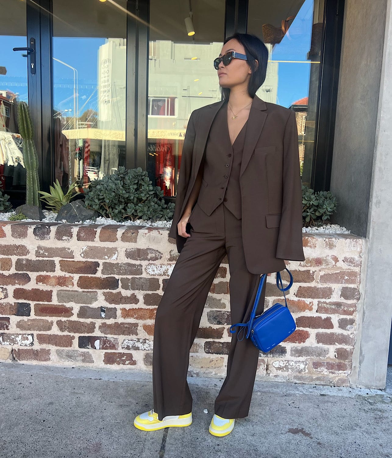 MATTEAU RELAXED TAILORED BLAZER- COFFEE