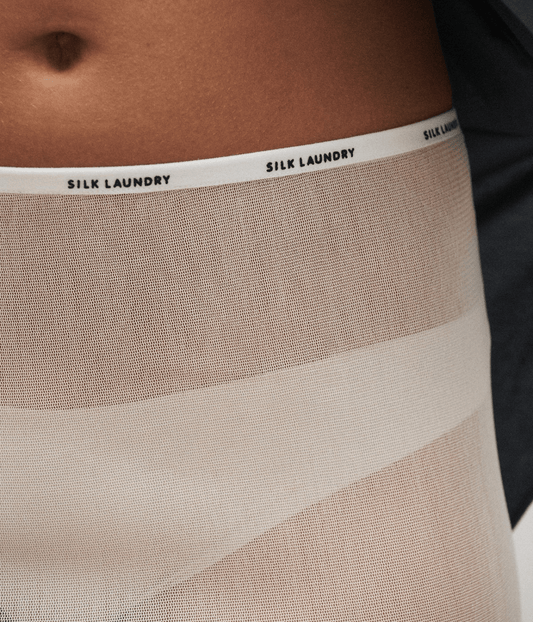 MESH SKIRT HAZELNUT | SILK LAUNDRY FOR ARTISTS ONLY MESH SKIRT HAZELNUT