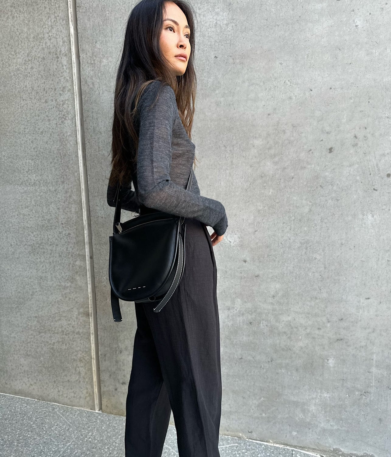 MILA TURTLENECK- CHARCOAL | LEE MATHEWS | LEE MATHEWS MILA TURTLENECK- CHARCOAL