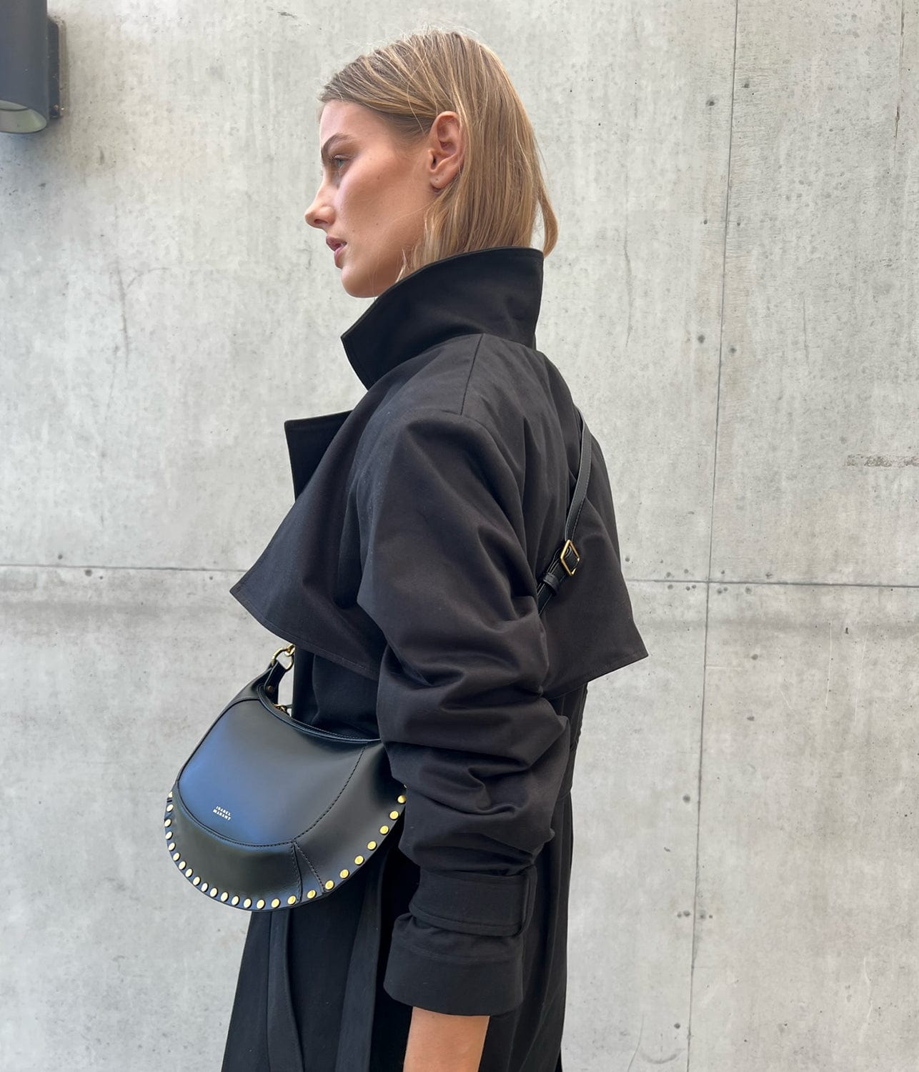 MOLESKIN TRENCH COAT- BLACK | MATIN | MATIN MOLESKIN TRENCH COAT- BLACK