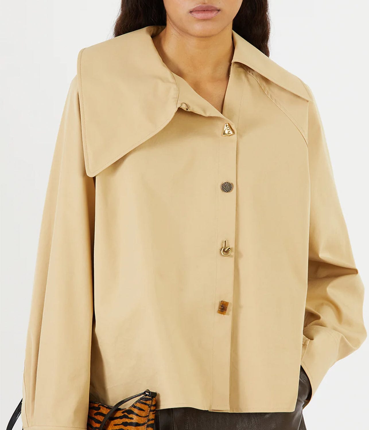 MONROE BLOUSE- TAN | REJINA PYO | REJINA PYO MONROE BLOUSE- TAN