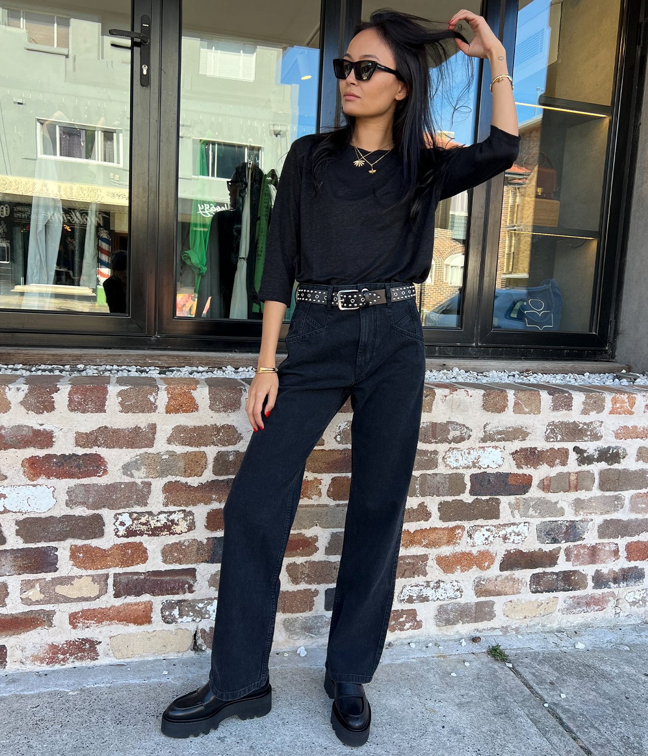 NADEGE PANTS- BLACK | ISABEL MARANT | ISABEL MARANT NADEGE PANTS- BLACK
