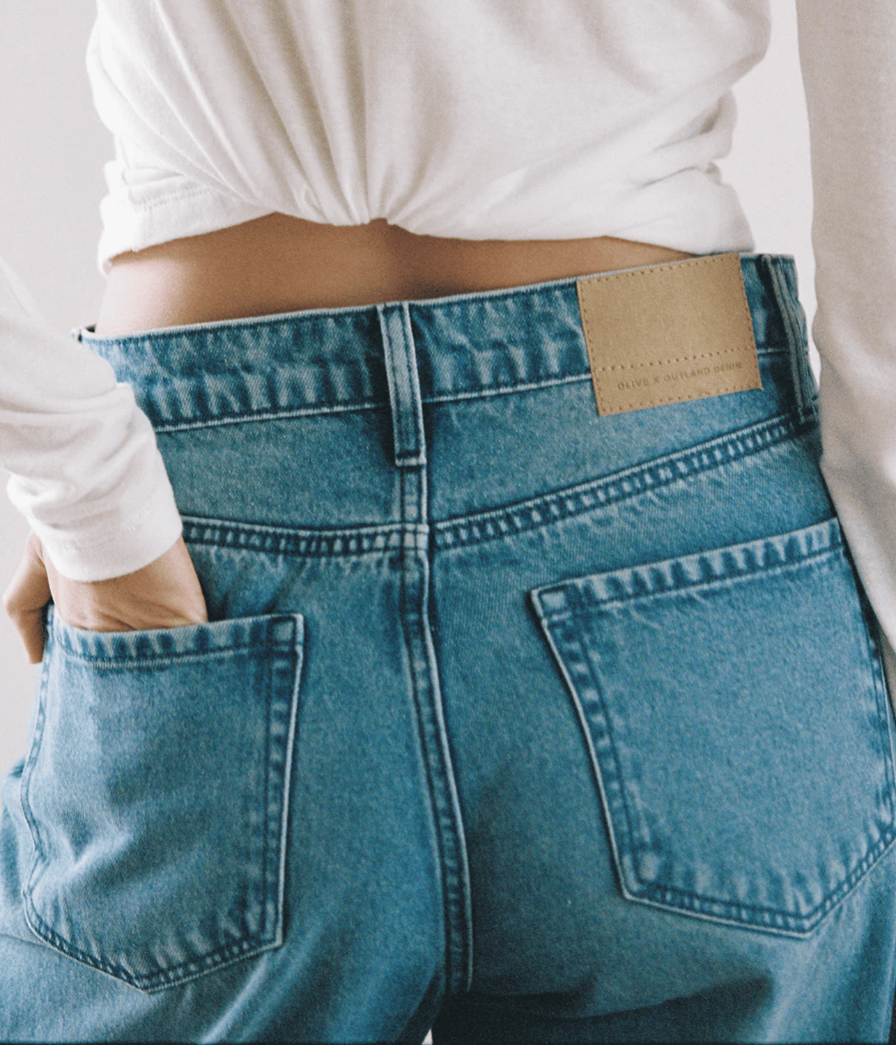 OLIVE MID SLOUCHY WIDE JEAN | OUTLAND DENIM | MARINA MID BLUE OUTLAND DENIM OLIVE JEAN