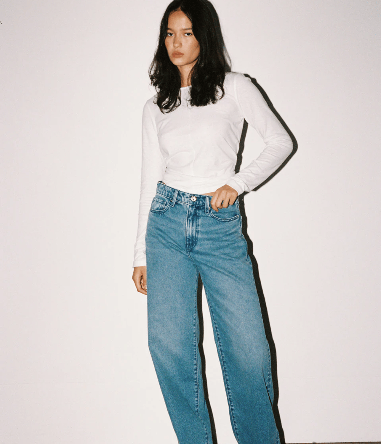 OLIVE MID SLOUCHY WIDE JEAN | OUTLAND DENIM | MARINA MID BLUE OUTLAND DENIM OLIVE JEAN