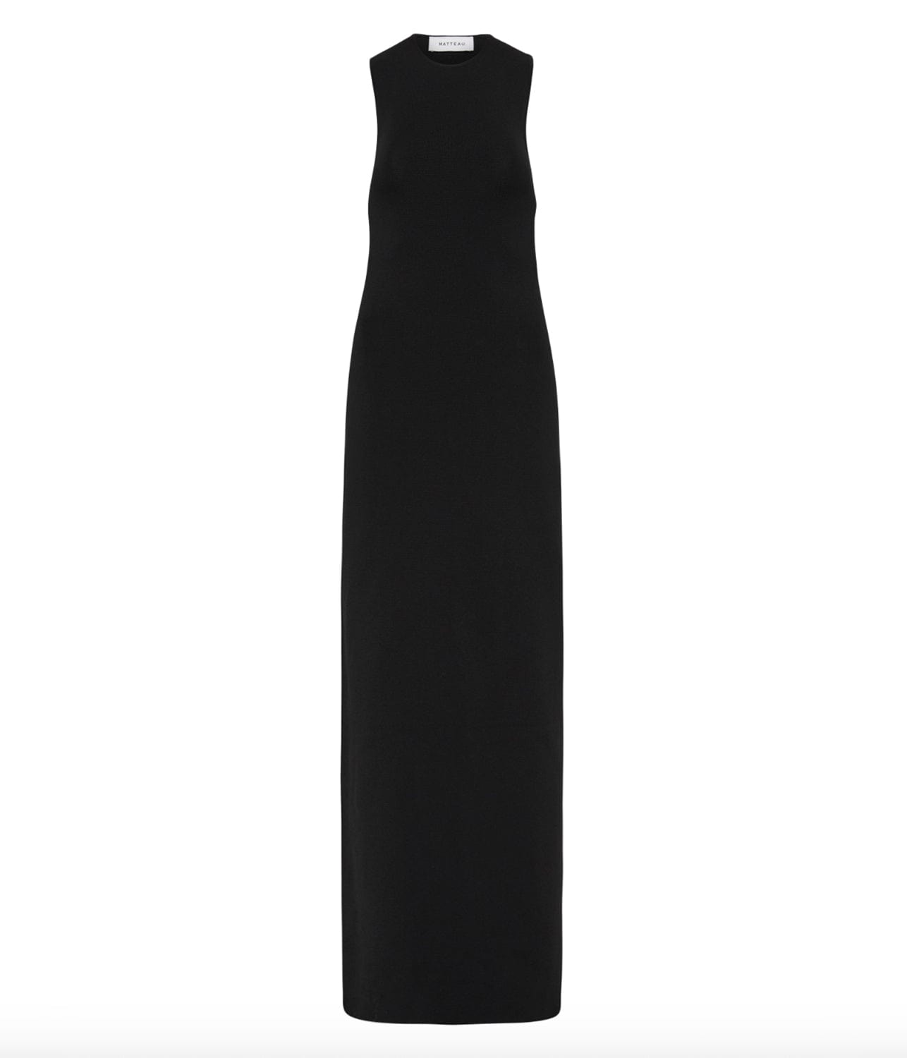 OPEN BACK KNIT DRESS- BLACK | MATTEAU | MATTEAU OPEN BACK KNIT DRESS- BLACK