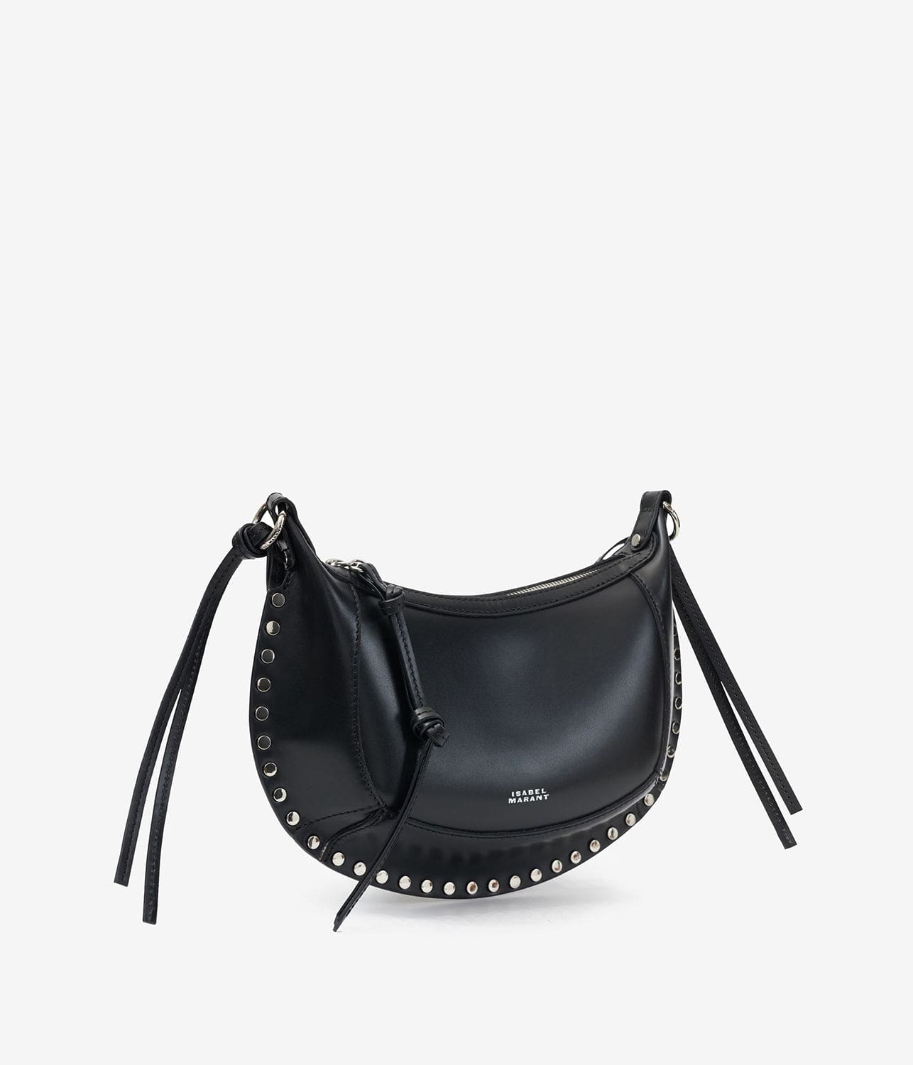 OSKAN MOON SHOULDER BAG- BLACK/SILVER | ISABEL MARANT |  ISABEL MARANT OSKAN MOON SHOULDER BAG- BLACK/SILVER