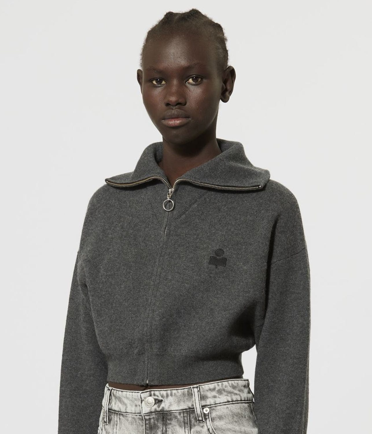 OXANE CARDIGAN- ANTHRACITE | ISABEL MARANT | ISABEL MARANT OXANE CARDIGAN- ANTHRACITE