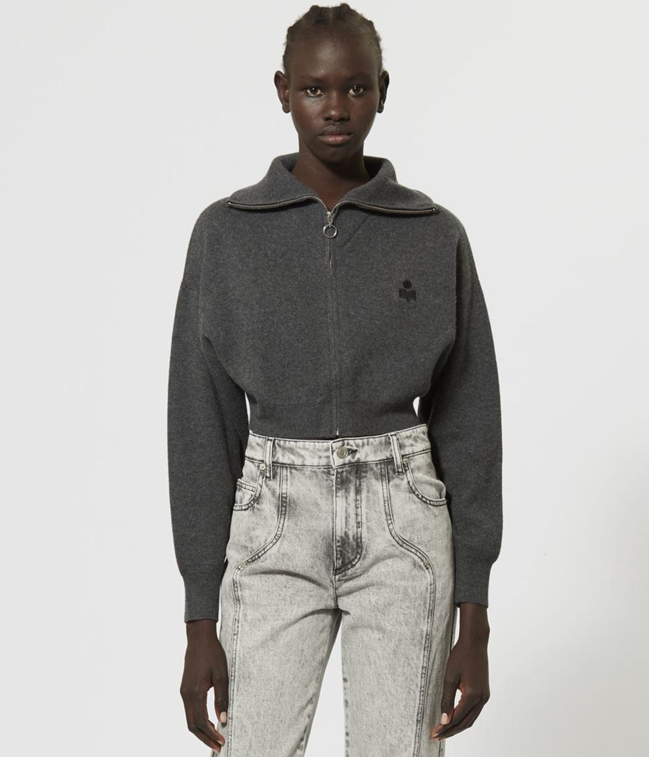OXANE CARDIGAN- ANTHRACITE | ISABEL MARANT | ISABEL MARANT OXANE CARDIGAN- ANTHRACITE